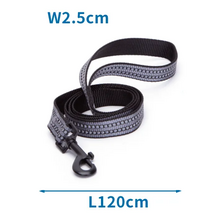 Nobleza vodítko s reflexným pruhom 2,5 x 120 cm sivé